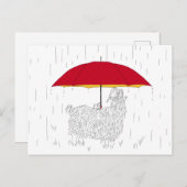 Muis Umbrella voor geiten Briefkaart (Voorkant / Achterkant)