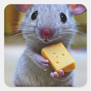 Muis Vierkante Sticker