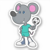Muis Voetbal Soccer Sticker (Voorkant)