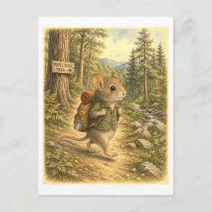 Muis Wandel Illustratie Briefkaart