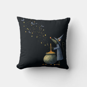 Muis Wizard Kussen met Patroon Terug