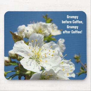 Muisblad Humor Chagrijnig voor Koffie Bloesems Bla Muismat
