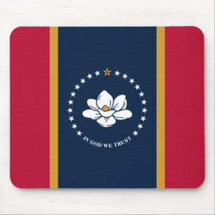 Muisblad met vlag van de staat Mississippi, VS Muismat