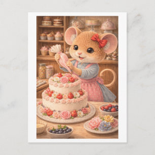Muiscarrière als cake decorator briefkaart