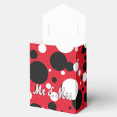 Muisfeest bruiloft Mr. & Mrs. Polka Dot Receptie Bedankdoosjes (Geopend)