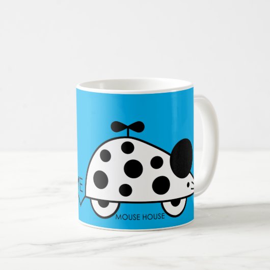 Muishuis BW Turquoise Mok (Voorkant rechts)