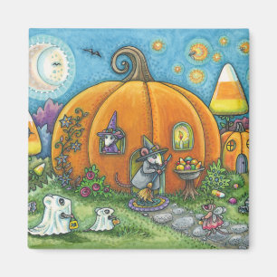 MUISHUIS, TRICK OF TREATERS HALLOWEEN MAGNET Sq Magneet