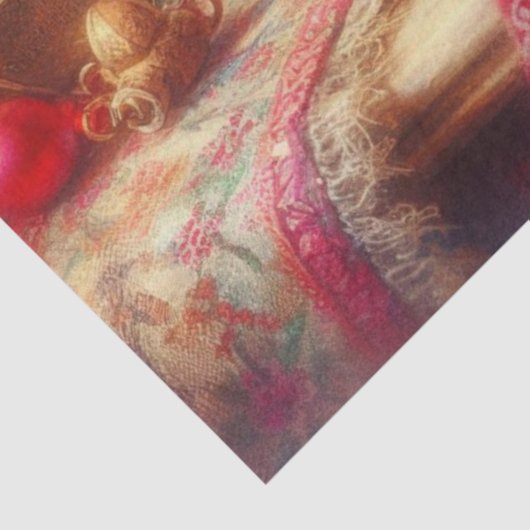 Muisje met Kerstmis & Kerstsok Decoupage Tissuepapier (Detail)