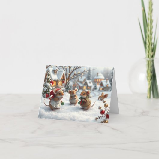 Muisjes Kerstkaart Bedankkaart (Voorkant)