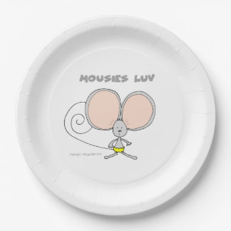 Muisjes Luv papieren bord voor feestjes