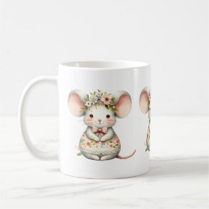 Muisjurk met Bloemenkroon Koffiemok