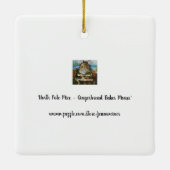 Muiskunst op de Noordpool Keramisch Ornament (Achterkant)