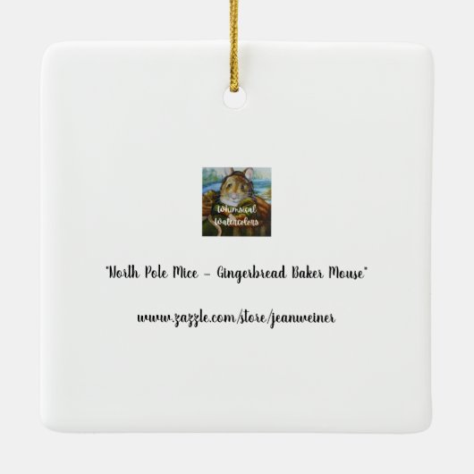 Muiskunst op de Noordpool Keramisch Ornament (Achterkant)