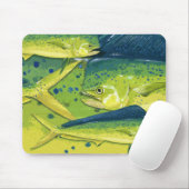 Muiskussen voor dolfijnvissen (mahi mahi) muismat (Met muis)