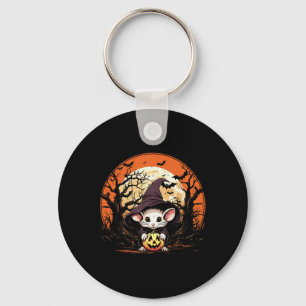 Muisliefhebber Halloween Spooky Ghost kostuumstijl Sleutelhanger
