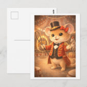 Muismanager als circusdirecteur briefkaart (Voorkant / Achterkant)