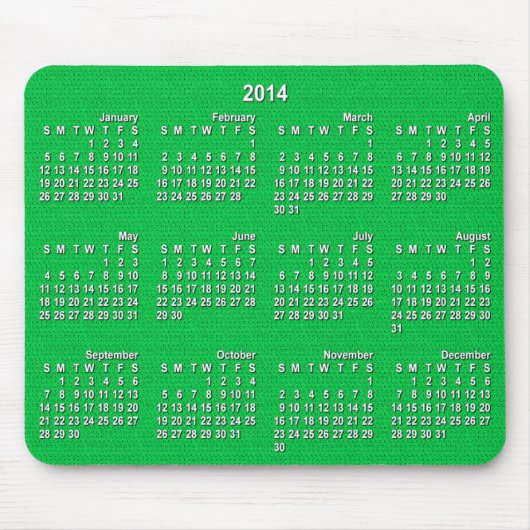 Muismat agenda 2014 - Knit Green (Voorkant)