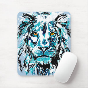 Muismat Blauwe leeuwenkop Lion Mousepad