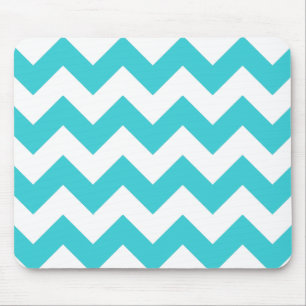Muismat blauwgroen en witte Chevron