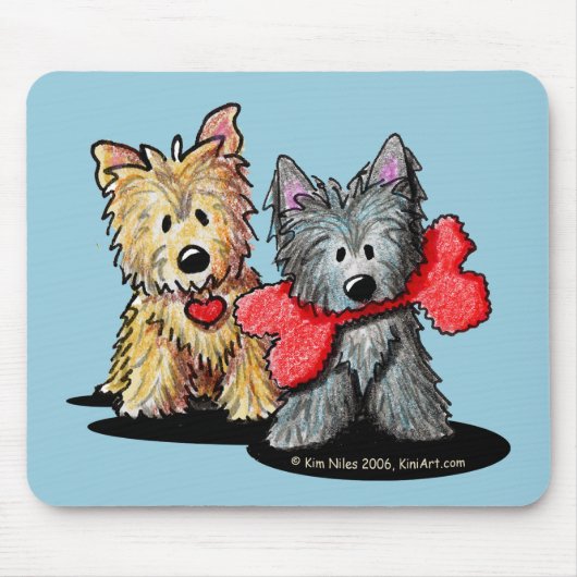 Muismat Cairn Terrier Duo (Voorkant)