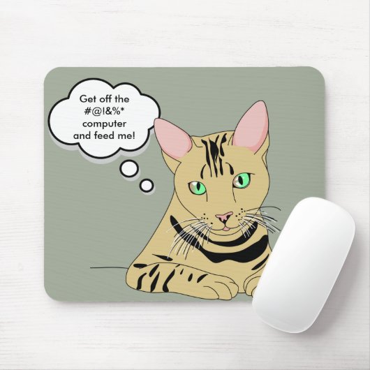 Muismat Cat & Computer Jokes Humor (Met muis)