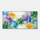 Muismat & Desk Mat met Waterverf Abstracte Vlek (Voorkant)