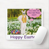 muismat. Fijne Pasen. klipspringer/konijn Muismat (Met muis)