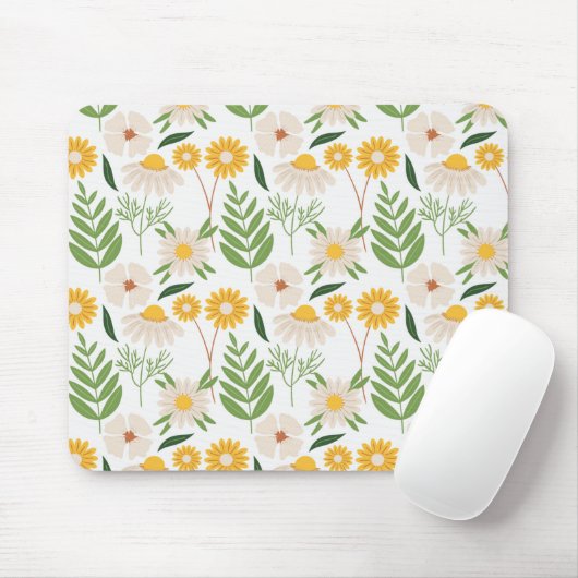 Muismat Floral Pattern (Met muis)