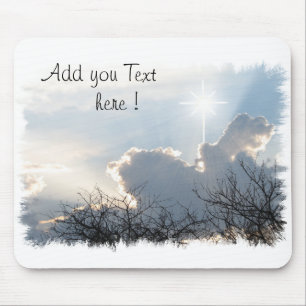 Muismat Glorie aan God met een kruis in de lucht