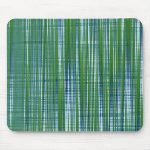 Muismat Groen Blauw Gestreepte Geruite Abstract On