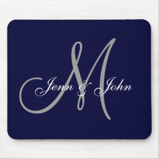 Muismat huwelijksmonogram bruidegom Names Navy