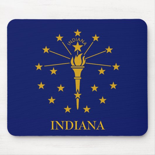 MUISMAT INDIANA State Flag Customize Text (Voorkant)