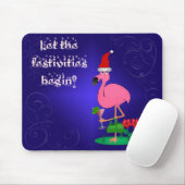 Muismat kerstmis Flamingo (Met muis)