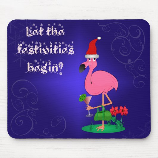 Muismat kerstmis Flamingo (Voorkant)