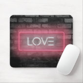 MUISMAT LOVE Pink Neon Sign. (Met muis)