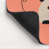 Muismat met Cute Illustrated Mouse (Hoek)