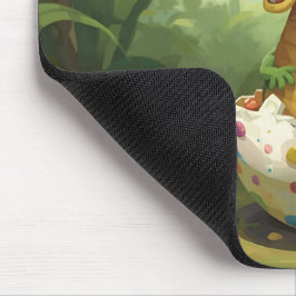 Muismat met knuffel baby dinosaurus