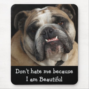Muismat met portret van een Engelse Bulldog Pup