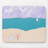 Muismat met strand Scene (Voorkant)