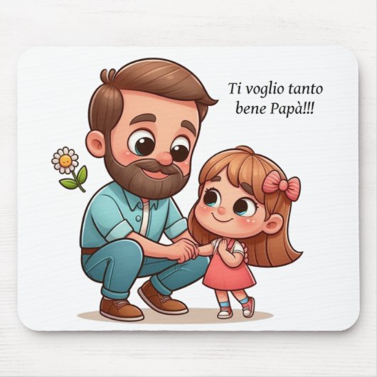 Muismat met toewijding voor papa (Voorkant)