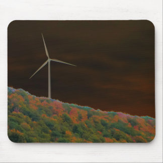 Muismat met windturbine in herfst