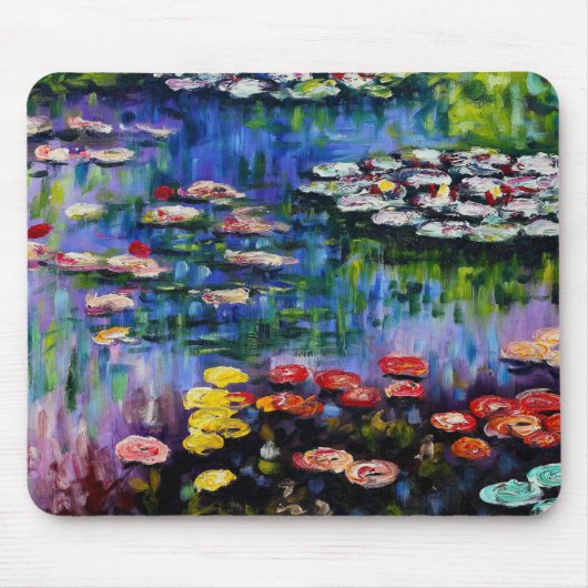 Muismat Monet Paars Water Lilies (Voorkant)