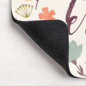 Muismat Monogram en Citaat Boho Flowers (Hoek)