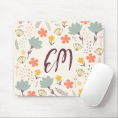 Muismat Monogram en Citaat Boho Flowers (Met muis)