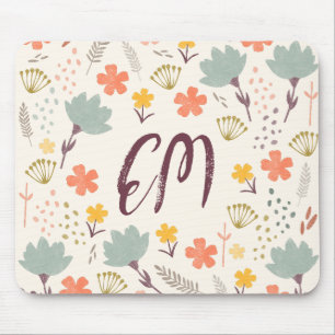 Muismat Monogram en Citaat Boho Flowers