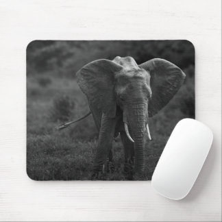 Muismat olifant zwart wit