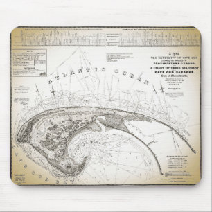 Muismat oude  Provincetown Cape Cod Map