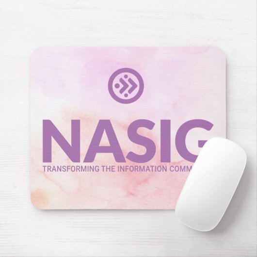 Muismat paarse logo (Met muis)