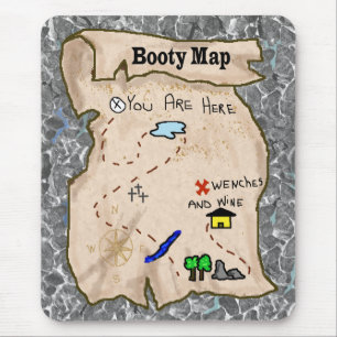 Muismat Pirate Booty Map