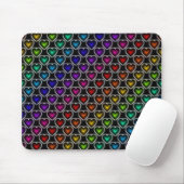 Muismat Rainbow Hearts Pattern (Met muis)